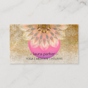 Yoga Meditation Lotus Flower Massage Meditation  Business Card