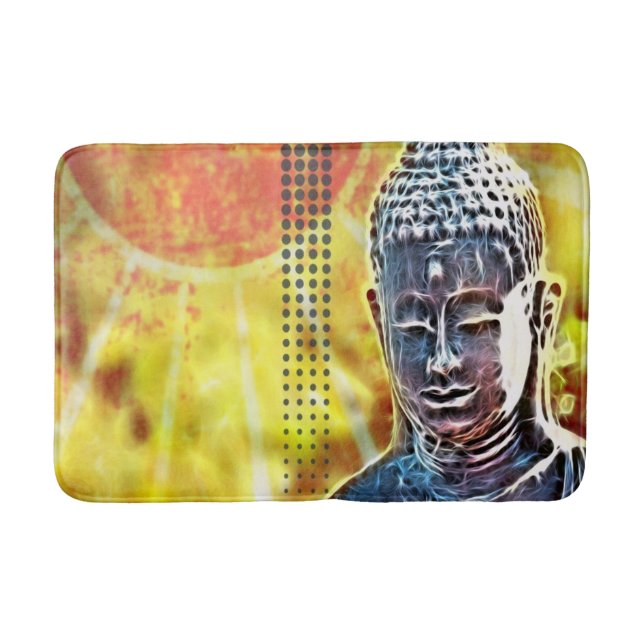 Yoga Meditation New Age Spiritual Zen Buddha Bath Mat (Front)