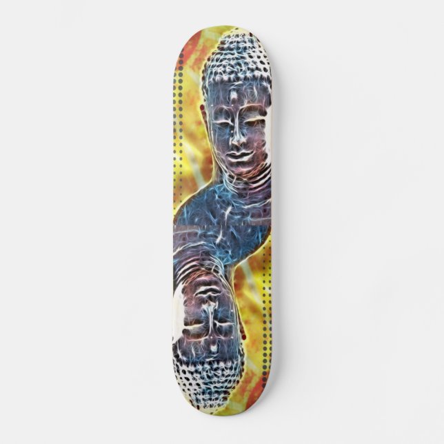 Yoga Meditation New Age Spiritual Zen Buddha Skateboard (Front)