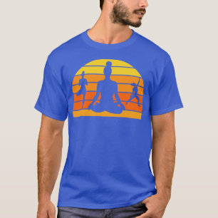 Yoga Meditation Poses Retro Vintage Fitness T-Shirt