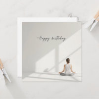 Yoga Meditation posing Happy Birthday