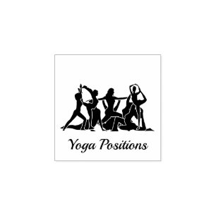 Yoga Meditation Positions Gym Dancer Rubber Stamp
