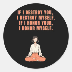 Yoga Meditation Positive Thinking Quotes Sticker