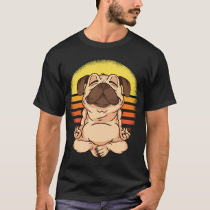 Yoga Meditation Pug Dog T-Shirt