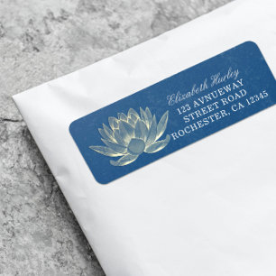 YOGA Meditation Reiki Instructor Blue & Gold Lotus