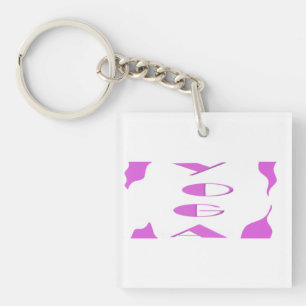 Yoga meditation relaxation pale purple white yoga key ring