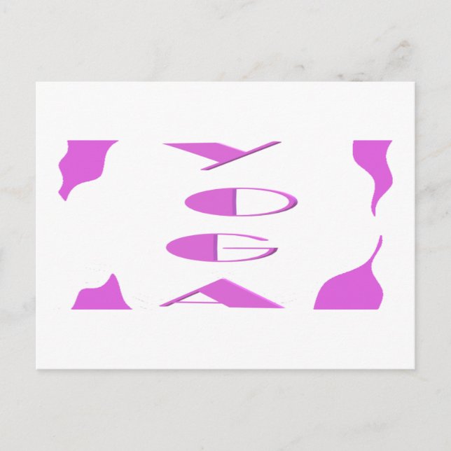 Yoga meditation relaxation pale purple white yoga  postcard (Front)