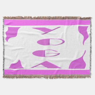 Yoga meditation relaxation pale purple white yoga throw blanket