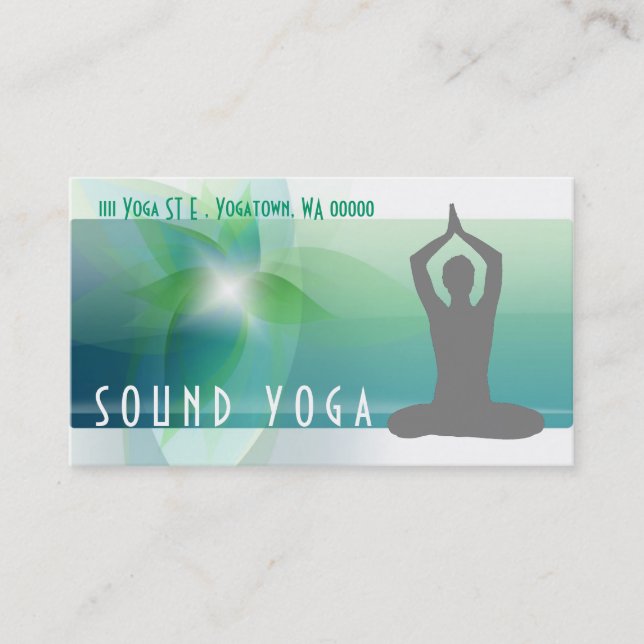 Yoga, Meditation, Spiritual Business Card (Front)