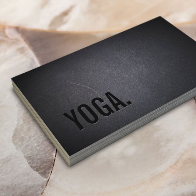 Yoga & Meditation Teacher Elegant Dark Business Card (Creator Uploaded)