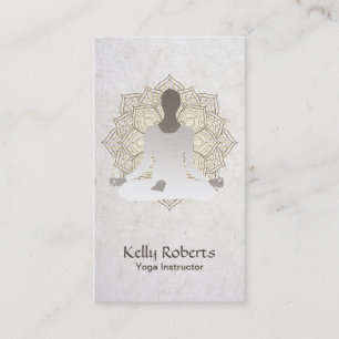 Yoga & Meditation Teacher Lotus Mandala Wellness Business Card
