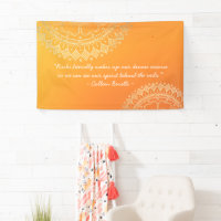 Yoga Meditation Teacher Orange Gold Mandala Quotes