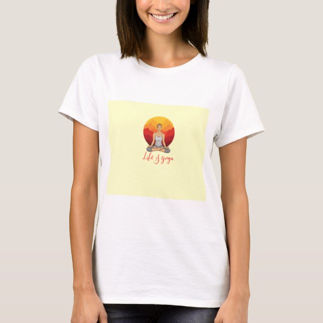 Yoga Meditation tee. T-Shirt (Front)