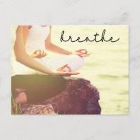 Yoga Meditation the index finger Birthday Card