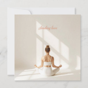 Yoga Meditation Valentine’s Day Card Sending Love