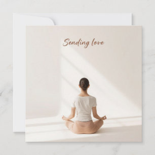 Yoga Meditation Valentine’s Day Card Sending Love