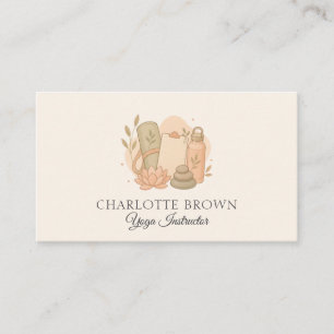 Yoga Meditation Wellness Mindfulness Fitness Business Card
