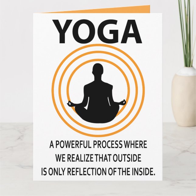 Yoga Meditation Yoga Greeting Card (Front)