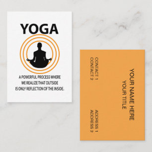 Yoga Meditation Yoga Instructor Business Card