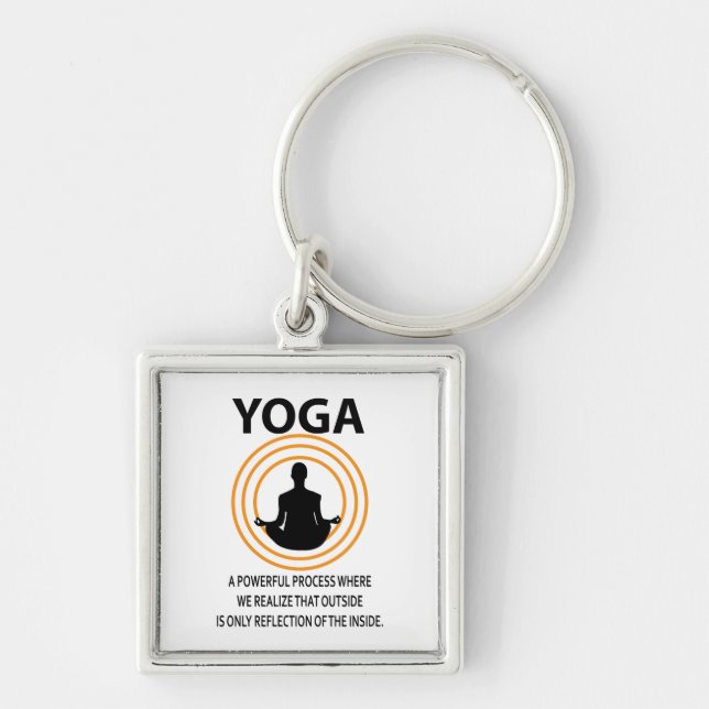 Yoga Meditation Yoga  Key Ring (Front)