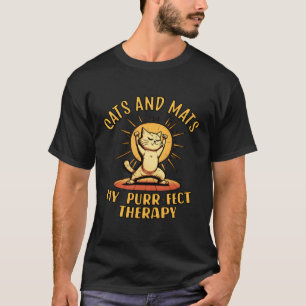 Yoga Meditation Zen Pose With Yoga Cat T-Shirt