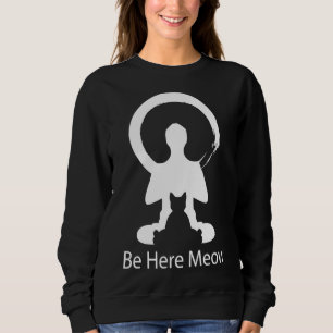 Yoga Meow Enso Zen Circle Of Enlightenment Meditat Sweatshirt
