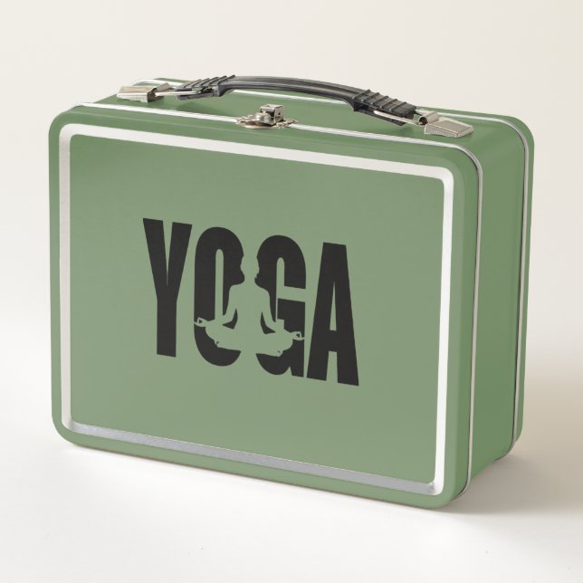 Yoga. Metal Lunch Box (Front)
