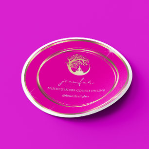 Yoga Mindfulness Therapist Couch Online Pink Classic Round Sticker