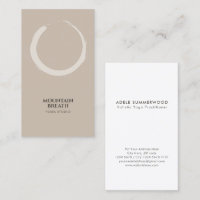Yoga Minimalist Enso Circle Motif Taupe