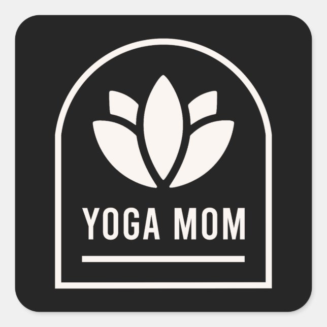 Yoga mom yogi mothers group class square sticker (Front)