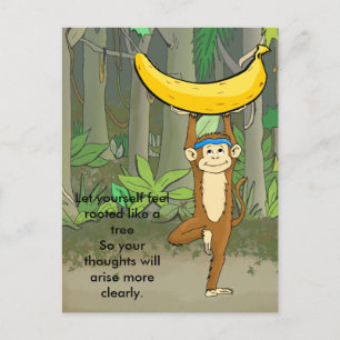 Yoga Monkey Postcard