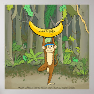 Yoga Monkey Poster