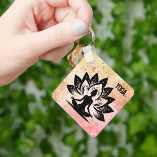 Yoga Mood Magnet Key Ring