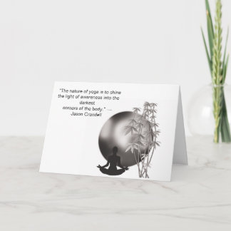 Yoga motivational quote card