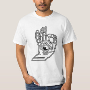 Yoga Mudra with Yin Yang and Your Name T-Shirt