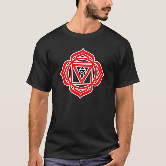 Yoga Muladhara Root Basic Truth Red Chakra T Shirt (Front)