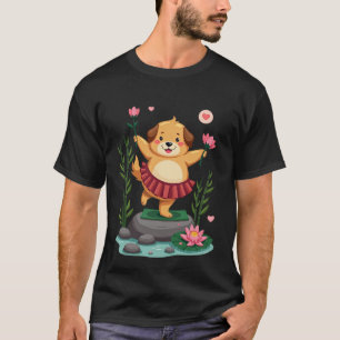 Yoga Mum Golden Retriever Tree Pose Zen Garden Kaw T-Shirt