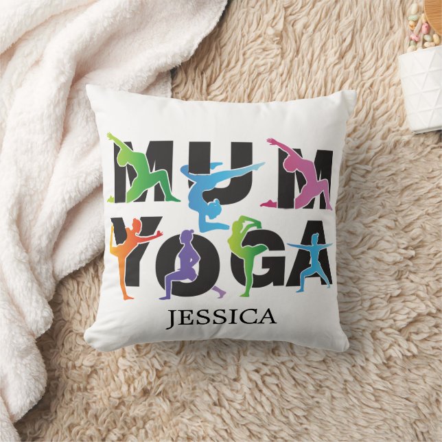 Yoga Mum Meditation Hobby Cute Mum Cushion (Blanket)
