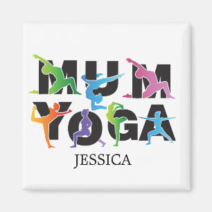 Yoga Mum Meditation Hobby Cute Mum Magnet