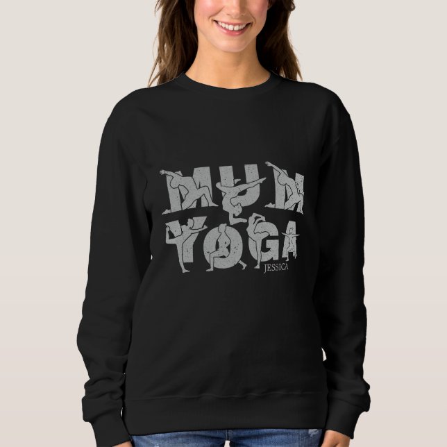 Yoga Mum Meditation Hobby Cute Mum Sweatshirt (Front)