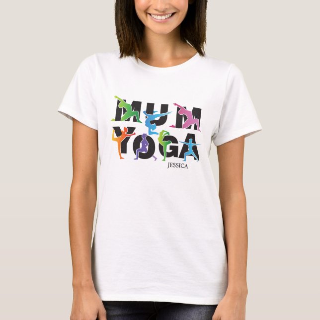 Yoga Mum Meditation Hobby Cute Mum T-Shirt (Front)