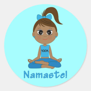 Yoga Namaste Classic Round Sticker