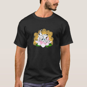 Yoga Namaste Divine Dog Lotus Flower T-Shirt