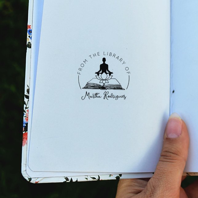 Yoga Namaste Lotus Book From the Library Of  Rubber Stamp (Creator Uploaded)