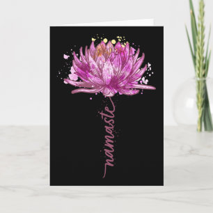Yoga Namaste Lotus Flower Yoga Water-lily Yoga Sma Card