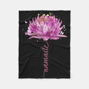 Yoga Namaste Lotus Flower Yoga Water-lily Yoga Sma Fleece Blanket