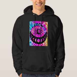 Yoga Namaste Moon Tie Die Buddha Eye Hoodie