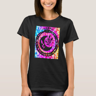 Yoga Namaste Moon Tie Die Buddha Snake   T-Shirt