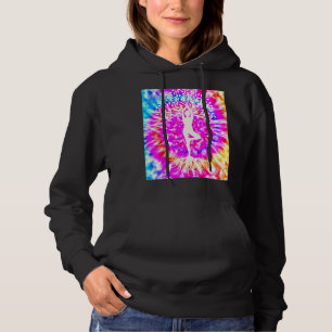 Yoga Namaste Moon Tie Die Buddha Tree Hoodie