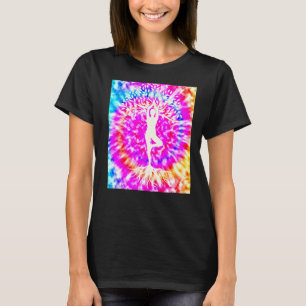 Yoga Namaste Moon Tie Die Buddha Tree T-Shirt